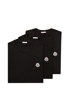 Moncler 3 PACK COTTON T SHIRTS Size: XXL, colour: BLACK