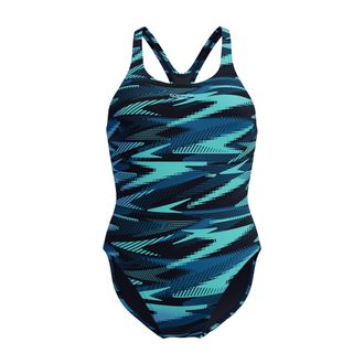 Speedo Hyperboom Medalist Endurance+ eendelig zwempak voor dames (Donker groenblauw)