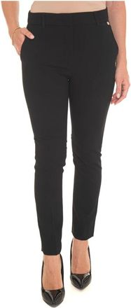 Liu Jo Cr&ecirc;pe Chino Broek met Medium Taille - Dames - Slim Fit Broeken - Zwart - XL - Polyester - Broeken