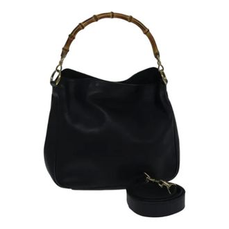 Gucci Pre-owned Handbags, female, Black, Size: ONE SIZE Pre-owned Vintage Shoulder Bag