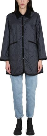 Lavenham Quilted Nylon Jacket With Velvet Collar