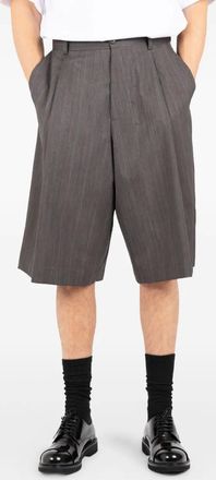 Société Anonyme Shorts sartoriali a righe - Grigio