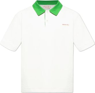 Marni Polo Shirts, male, White, L, Polo with logo