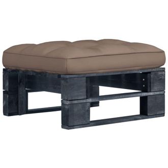 vidaXL Vidaxl Otomana De Jard&iacute;n De Palets Madera De Pino Impregnada Negro