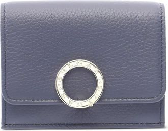 Bulgari 20s logo trifold wallet - Blue