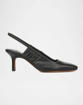 Vince 65mm Venice Leather Slingback Pumps