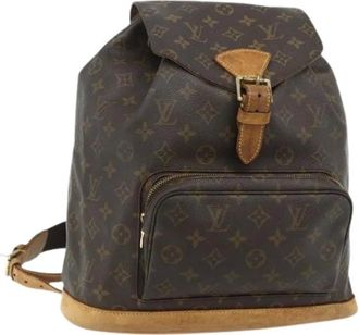 Louis Vuitton Pre-owned Backpacks, female, Brown, Size: ONE SIZE Pre-owned Montsouris GM Backpack