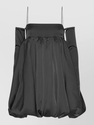 Rotate bubble hem mini dress off shoulder