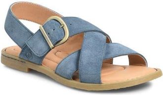 B&oslash;rn Beebe Sandal in Dark Blue Suede at Nordstrom, Size 11