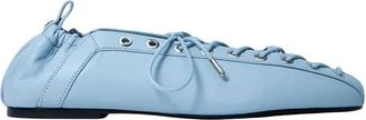 Ganni Veterschoen Ballerina Flats - Dames - Ballerinas - Blauw - 36 EU - Leer - Schoenen