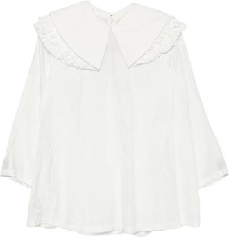 Comme Des Gar&ccedil;ons Blusa con ruches - Bianco