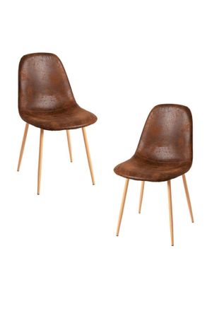 Regalos Miguel Regalos Miguel - Packs Sillas Comedor - Pack 2 Sillas Teok Polipiel - Marr&oacute;n Vintage