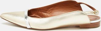Malone Souliers X Roy Luwolt Metallic Gold Leather Marion Luwolt Slingback Flats