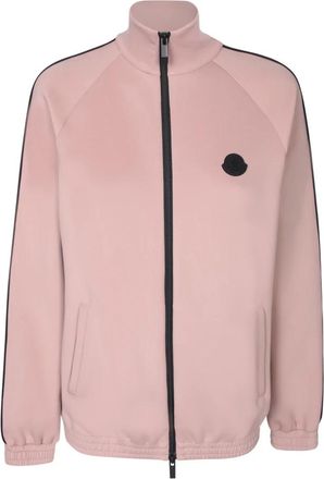 Moncler Technische Stoffen Cardigan - Dames - Vesten met rits - Roze - XS - Polyester - Hoodies & sweatvesten