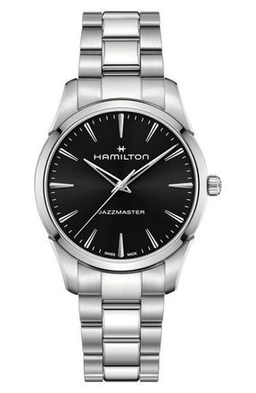 Hamilton Jazzmaster Bracelet Watch, 40mm in Black/Silver at Nordstrom
