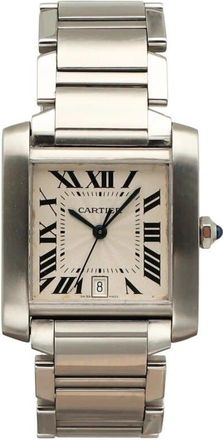 Cartier Pre-owned Cartier Tank Francaise Silver Dial Mens Watch W51002Q3