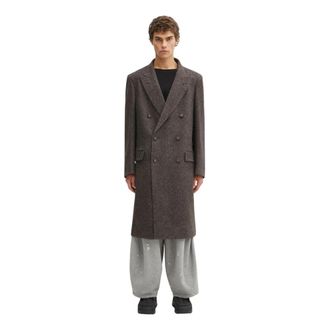 Wales Bonner Mayfair Coat - Heren - Mantel - Bruin - M - Katoen - Jassen