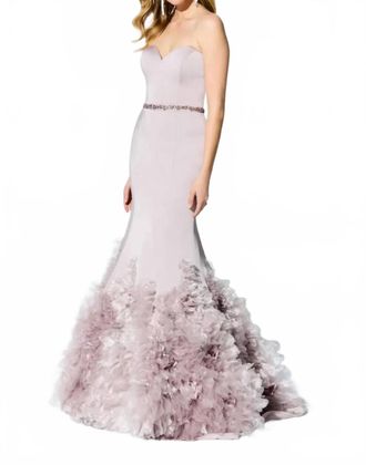 Mon Cheri Sweetheart Mermaid Gown In Lilac