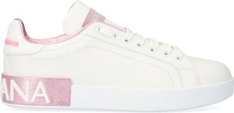 Dolce & Gabbana Pink Logo Sneakers