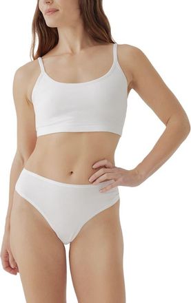 Pact Everyday Strappy Scoop Bralette in White at Nordstrom, Size 3X-Large