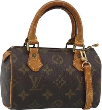 Louis Vuitton Pre-owned Mini Speedy Handtas - Dames - Vintage Handtas - Bruin - ONE Size - Leer - Vintage