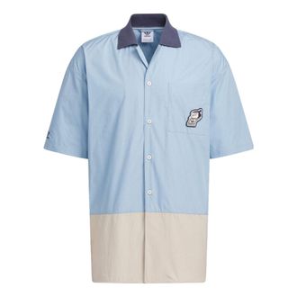 adidas Originals x Yu Nagaba V-Day Shirts Blue Beige IS0635