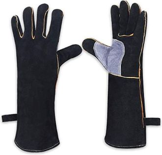 OEM Guantes De Soldadura De Alta Resistencia, Resistentes Al Calor Y Al Fuego Con Costuras, Guantes De Trabajo Para Chimeneas, Estufas, Hornos, Parrillas,