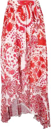 Twin-Set Viscose Skirt - White/Red