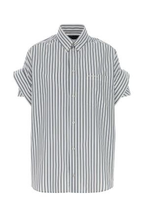 Balenciaga Embroidered Poplin Oversize Shirt