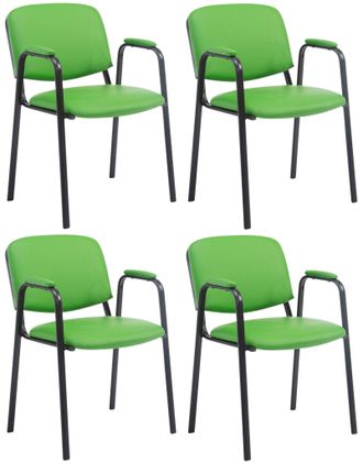 Clp Clp - Set De 4 Sillas Confidente Ken Pro En Polipiel Verde