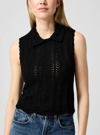 Smythe Womens Point-collar sleeveless sweater
