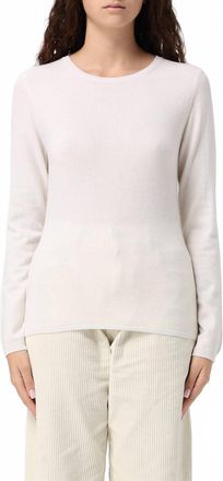 Allude Rd Crew Neck Cashmere Blend Sweater In Fleur De Sel