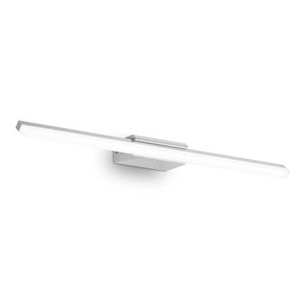 Netlighting Riflesso LED Large Bathroom Over Mirror Lamp Chrome in Grey