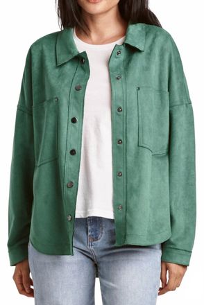Dear John Denim Gina Suede Jacket In Green