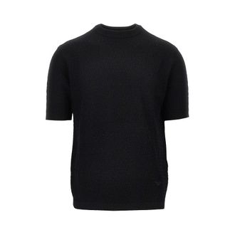 Emporio Armani Virgin wool knitted T-shirt Man XL