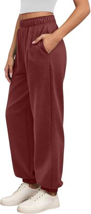 Generic OUMSHBI Sweatpants for Womens Fleece Lined Jogger Trousers Tapered Leg Lounge Pants High Waisted Elastic Running Workout Harem Jogging Bottoms with Po