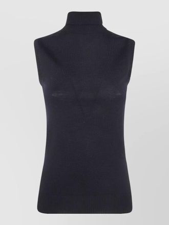 Sportmax eschimo sleeveless turtleneck ribbed knit top