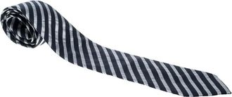 Emporio Armani Cravatta a righe in seta - Blu