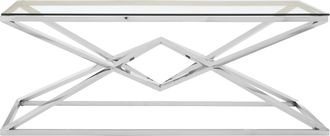 Premier Housewares Allure Silver Rectangular Coffee Table