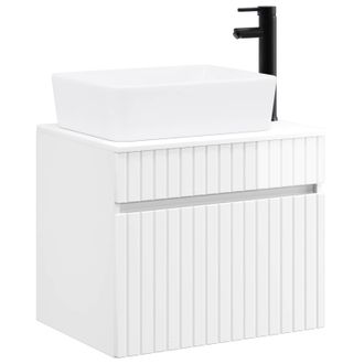 vidaXL Set Di Mobili Per Il Bagno Bianco Lucido Legno Ingegnerizzato Vidaxl