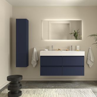Cygnus Bath Mueble Ba&ntilde;o Bequia 120cm Y Lavabo Azul 120x45x66