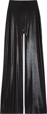 Norma Kamali Elephant Pearlescent Stretch-jersey Trousers - Black - S (UK8-10 / S)