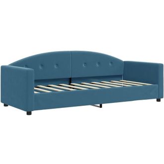 vidaXL Sof&aacute; Cama Sin Colch&oacute;n Terciopelo Azul 80x200 Cm Vidaxl