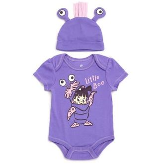 Disney Pixar Cosplay 2-Piece Bodysuit and Hat Set in Purple Boo at Nordstrom, Size Newborn