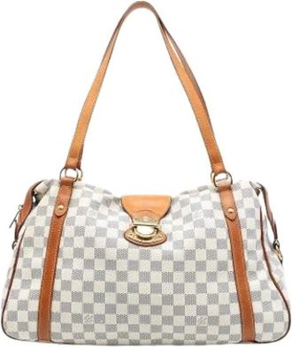 Louis Vuitton Pre-owned Shoulder Bags, female, White, Size: ONE SIZE Pre-owned Canvas Shoulder Bag