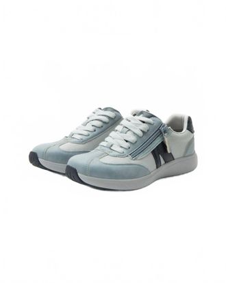 Alegria Womens Zip-Up Lace Eazeer Sneaker In Retro Blue