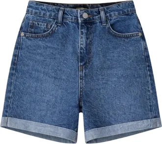 Goldenim Paris Korte Broeken, Dames, Blauw, W26, Denim, Short Denim