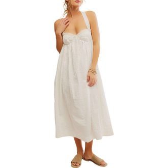 Free People Poppy Cotton Seersucker Midi Dress in Coconut Milk at Nordstrom Rack, Size X-Large