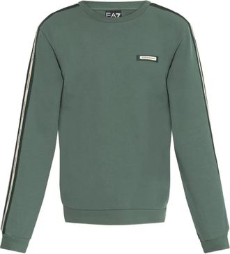 Emporio Armani Felpa con inserti a righe - Verde