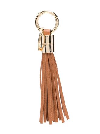 Lancel Premier Flirt tassel keyring - women - Calf Leather/Steel - One Size - Brown
